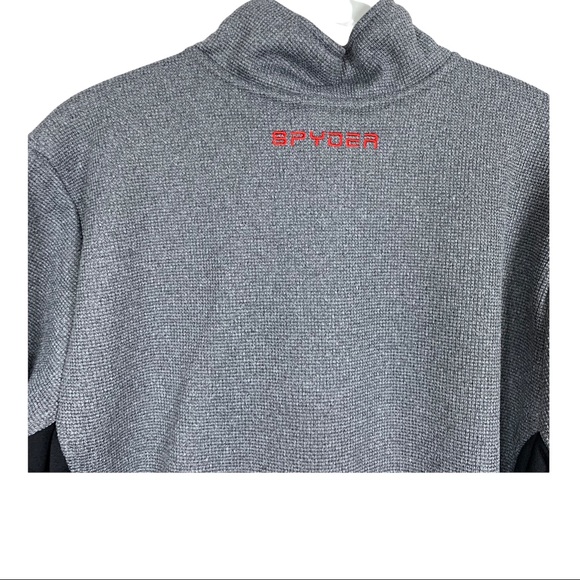 Spyder Raider Full-Zip Sweater Fleece Jacket Large Gray/Black - Picture 4 of 12